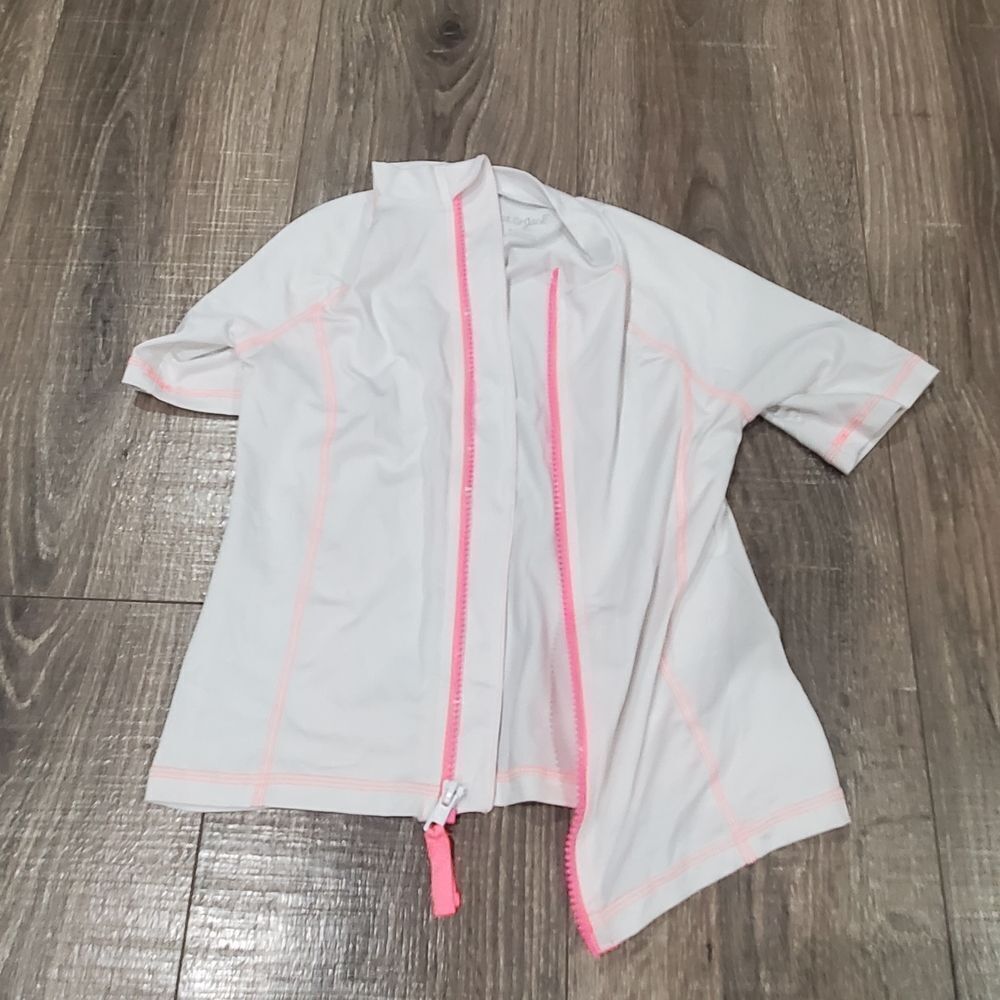 Girls Swimmimg Top Size 6/6X Cat & Jack White Swimming Top